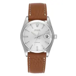 Rolex OysterDate Precision Silver Dial Steel Vintage Mens Watch 6694