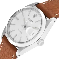 Rolex OysterDate Precision Silver Dial Steel Vintage Mens Watch 6694