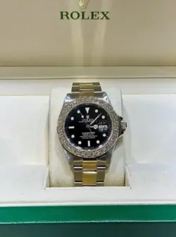 ROLEX SUBMARINER 40MM TWO TONE OYSTER BRACELET WATCH