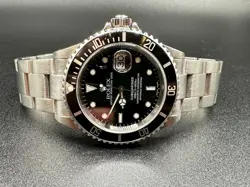 ROLEX 40MM STAINLESS STEEL SUBMARINER BLACK DIAL W/ BOX 16610