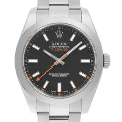 ROLEX Milgauss 116400 Black V Number second hand mens