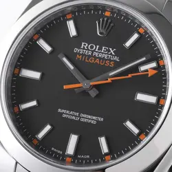 ROLEX Milgauss 116400 Black V Number second hand mens