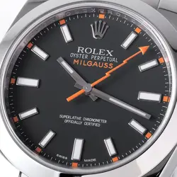 ROLEX Milgauss 116400 Black V Number second hand mens