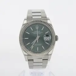 ROLEX DATEJUST 36MM MINT GREEN DIAL 18K WHITE GOLD/STAINLESS STEEL MEN'S WATCH