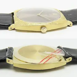 Rolex Cellini 3714/8 Manual 1965 K18 750 YG Vintage Cal.1600 Tonneau Black JPN