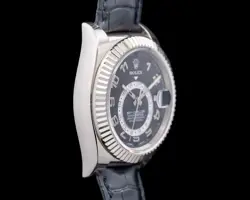 Rolex 326139 Model Sky Dweller 326139 Black Dial 18k White Gold / Alligator
