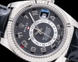 Rolex 326139 Model Sky Dweller 326139 Black Dial 18k White Gold / Alligator