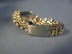 ROLEX Vintage OYSTER PERPETUAL DATE Womens Watch 14k Gold BEZEL & BAND CAPS