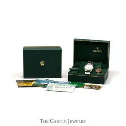 Rolex Datejust 16220 36mm with Silver Roman Numeral Dial & Oyster Bracelet in St