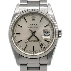 Rolex Datejust 16220 36mm with Silver Roman Numeral Dial & Oyster Bracelet in St