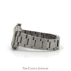 Rolex Datejust 16220 36mm with Silver Roman Numeral Dial & Oyster Bracelet in St