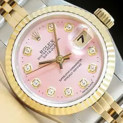 ROLEX LADIES DATEJUST 69173 TWO TONE 18K YELLOW GOLD & STEEL WATCH   ROLEX BAND