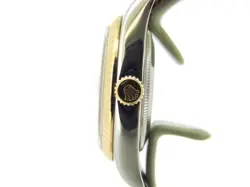 Mens Rolex Datejust 18K Yellow Gold & Steel Oyster Band Ivory Roman Dial 116233