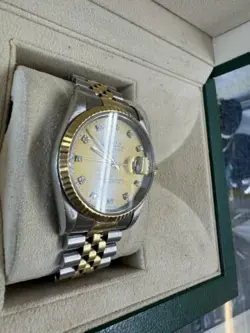 ROLEX DATEJUST 16233 DIAMOND DIAL MENS WATCH