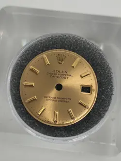 GENUINE ROLEX DATEJUST 26MM CHAMPAGNE W/ GOLD STICKS HOUR MARKS