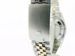 Rolex Datejust Mens 18K Yellow Gold Stainless Steel Watch Jubilee Black 16233