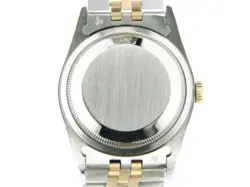 Rolex Datejust Mens 18K Yellow Gold Stainless Steel Watch Jubilee Black 16233