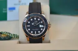 ROLEX YACHT-MASTER 116655 40MM ROSE GOLD OYSTERFLEX - BOX   PAPERS, MINT