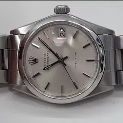 Rolex OysterDate Precision Midsize 31mm Steel Oyster Manual Watch 6466 Year 1973