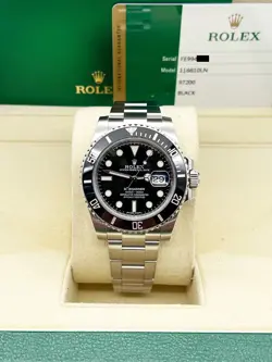 ROLEX 116610LN SUBMARINER DATE BLACK CERAMIC STAINLESS STEEL BOX PAPER 2016