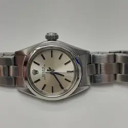 ROLEX OYSTER PERPETUAL LADIES 26 MM STEEL AUTOMATIC WATCH 6618 CIRCA 1969
