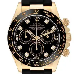ROLEX DAYTONA YELLOW GOLD DIAMOND DIAL CERAMIC BEZEL MENS WATCH 116518 BOX CARD