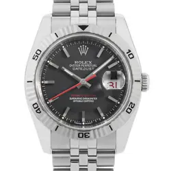ROLEX TERNOGRAPH 116264 BLACK 5 ROW JUBILEE BRACELET D NUMBER SECOND HAND MENS