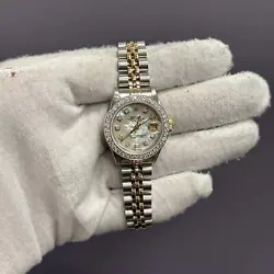 ROLEX DATEJUST 26MM MOP DIAL WATCH 69173 YG