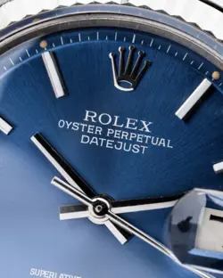 Rolex Datejust 36mm Vintage 1970 Pie-Pan Blue Dial Jubilee Watch & Box Ref. 1601