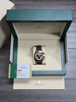 MINT 2018 Rolex Daytona Ceramic 116515LN Rose Gold Sundust/Pink Oysterflex W B&P