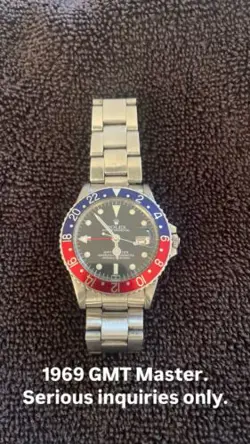 1972 ROLEX GMT MASTER PEPSI