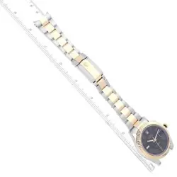 ROLEX DATEJUST 41 STEEL YELLOW GOLD BLACK DIAL MENS WATCH 116333