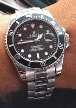 1991 ROLEX SUBMARINER DATE 16610 BLACK DIAL 40MM STAINLESS STEEL MEN'S WATCH