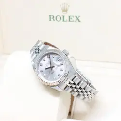 ROLEX 26MM SILVER DIAMONDS DATEJUST REF:79174 (F SERIES)