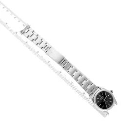 ROLEX AIR KING BLACK DIAL SMOOTH BEZEL STEEL MENS WATCH 14000