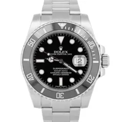 MINT ROLEX SUBMARINER DATE BLACK STAINLESS STEEL CERAMIC 40MM 116610 LN WATCH