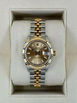 NEW 2024 ROLEX LADIES DATEJUST 28MM 279173 TWO-TONE JUBILEE CHAMPAGNE DIAL