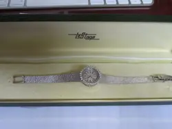 Vintage Rolex 14K White Gold Diamond Bezel cal.1400 17j Ladies Watch Bracelet