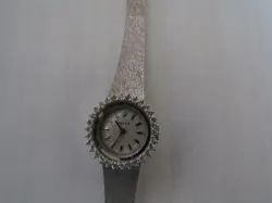 Vintage Rolex 14K White Gold Diamond Bezel cal.1400 17j Ladies Watch Bracelet