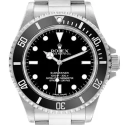 ROLEX SUBMARINER NO DATE 40MM 4 LINER STEEL MENS WATCH 14060 BOX CARD