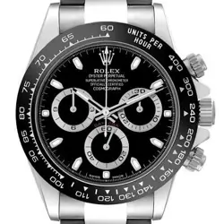 ROLEX DAYTONA BLACK DIAL STEEL MENS WATCH 116500 BOX CARD