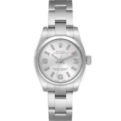 ROLEX OYSTER PERPETUAL PINK HOUR MARKERS STEEL LADIES WATCH 176200 BOX CARD