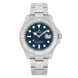 Rolex Yacht-Master 40mm Steel Platinum Blue Dial Oyster Mens Watch 116622