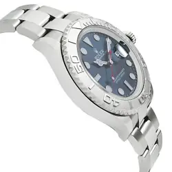 Rolex Yacht-Master 40mm Steel Platinum Blue Dial Oyster Mens Watch 116622