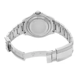 Rolex Yacht-Master 40mm Steel Platinum Blue Dial Oyster Mens Watch 116622