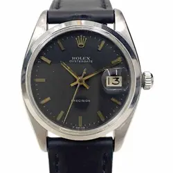 ROLEX 6694 OYSTER DATE PRECISION 6TH SERIES HAND WOUND WATCH BLACK BLACK DIAL