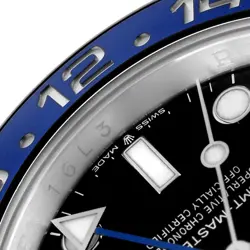 ROLEX GMT MASTER II BLACK BLUE BATMAN BEZEL STEEL MENS WATCH 126710 BOX CARD