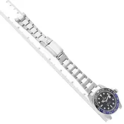 ROLEX GMT MASTER II BLACK BLUE BATMAN BEZEL STEEL MENS WATCH 126710 BOX CARD