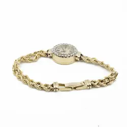 Vintage Rolex Ladies Gold Cocktail Watch 8418 Diamonds 17mm Full Set #W130536-1