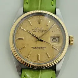 Mens Rolex Oyster Datejust Ref 16013 36mm 18k SS Automatic 1980s Vintage NA106G